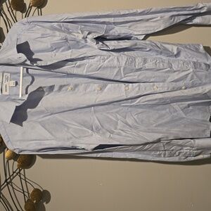 Men's Light Blue Button-Up Shirt, L